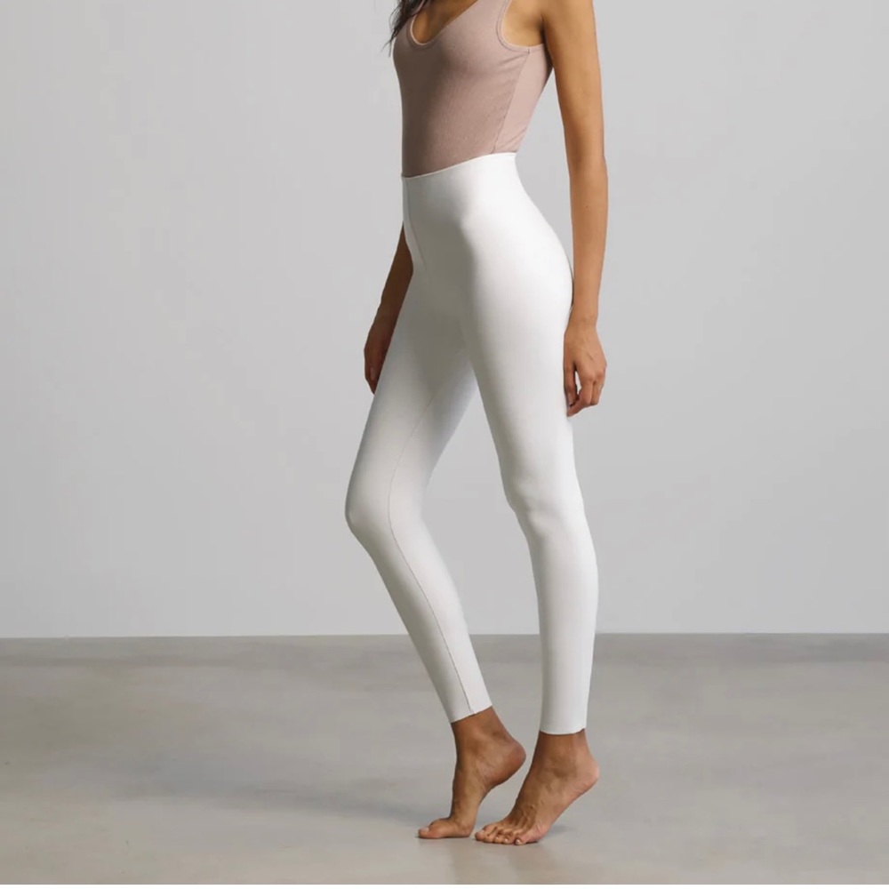 White faux leather Commando leggings